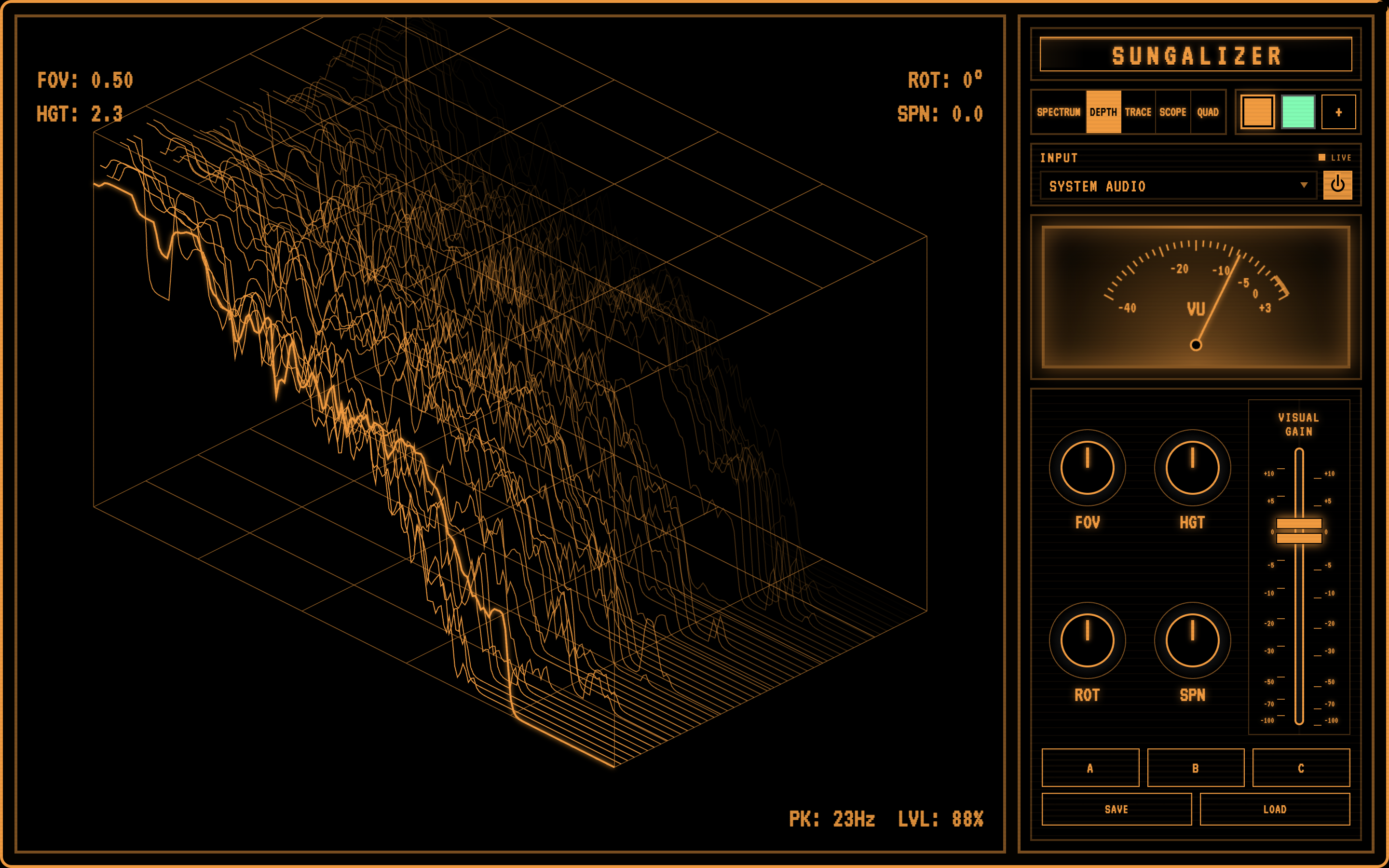 Sungalizer Desktop Depth view.