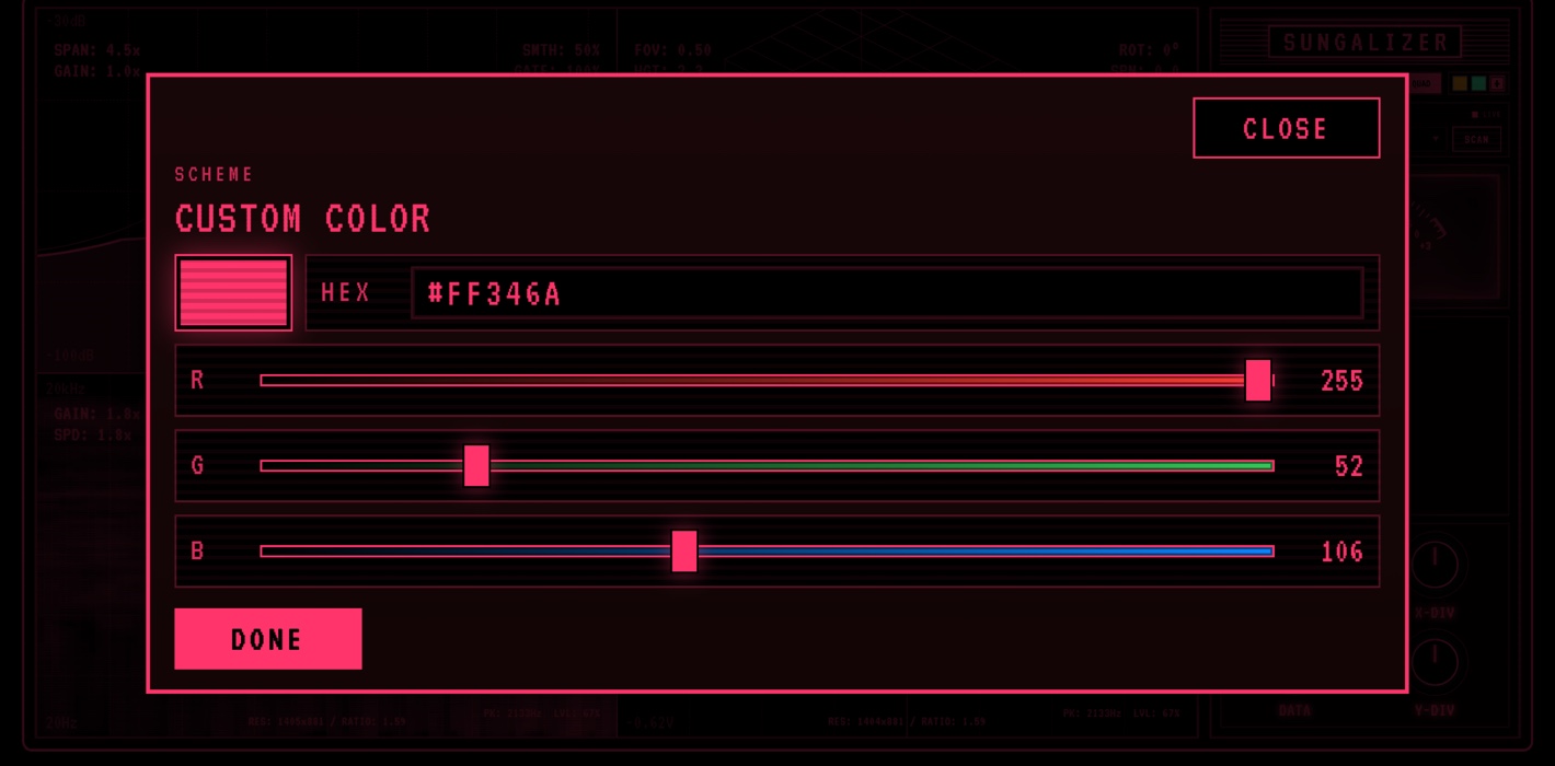 Sungalizer Scheme view screenshot.